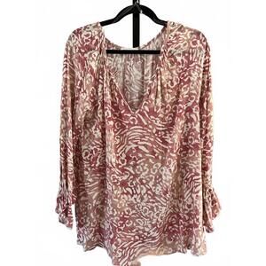 NWOT First Love by Lovelyn Women's Printed Blouse